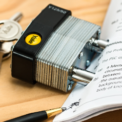 A padlock in paper